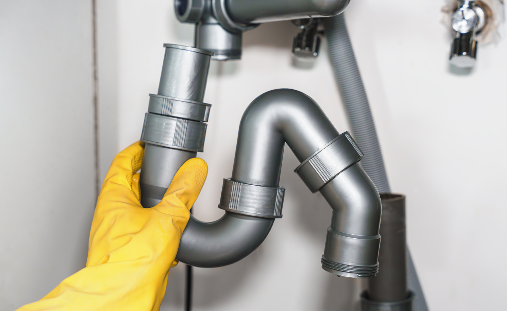 Leaking pipe under sink